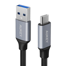 Load image into Gallery viewer, AUKEY CB-CD2 1m USB-C to USB Nylon Braided Cable 3.0 Quick Charge 3.0 High Performance
